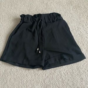 Black comfy high waisted shorts